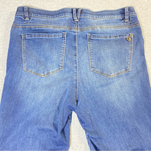 Democracy Jegging Jeans Womens 14 Dark Blue Ab Solution Hi Rise Stretch Denim - Picture 7 of 14